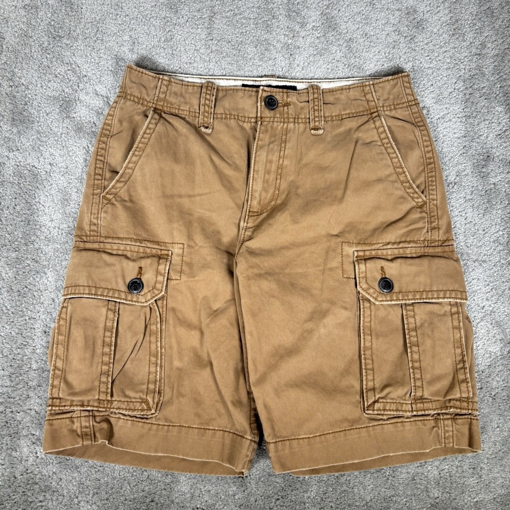 American Eagle Cargo Shorts Men 30 Tan Cotton Baggy Heavy Skater Surf Grunge Y2K